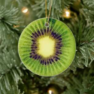 Yummy Kiwi Fruit Green 4Stephanie Keramisch Ornament