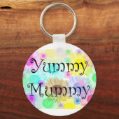 yummy mummy bloemen keyring sleutelhanger (Voorkant)