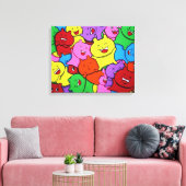 Yummy Overal op doek Canvas Afdruk (Insitu (Woonkamer))