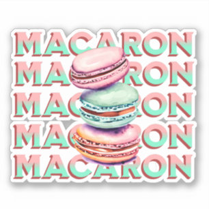Yummy Pastel Macaron Cookies met  Vibe Sticker