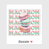 Yummy Pastel Macaron Cookies met Vibe Sticker (Vel)
