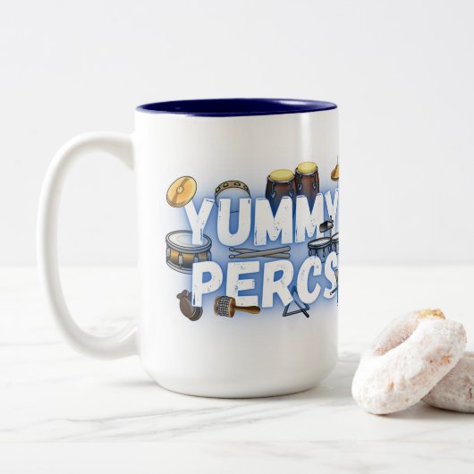 Yummy Percs Tweekleurige Koffiemok (Met donut)