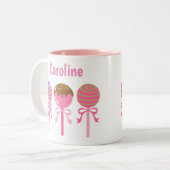 Yummy Pink Cake Pops Mug personnalisée (Devant gauche)