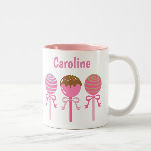 Yummy Pink Cake Pops Mug personnalisée (Droit)