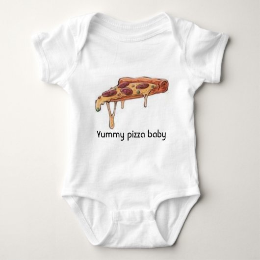 Yummy pizza baby romper (Voorkant)