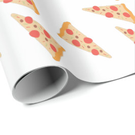 Yummy Pizza en Pepperoni Foodie Waterverf Patter Cadeaupapier