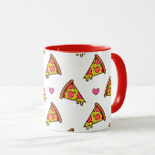 Yummy Pizza Slices Pattern Mok (Voorkant rechts)
