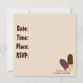 Yummy Popsicle Invitations Kaart (Achterkant)