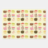 Yummy roze koekjes girly lekkere behandelingen inpakpapier vel (Voorkant)