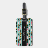 Yummy Sushi Fun Illustrated Pattern Bagagelabel (Voorkant verticaal)