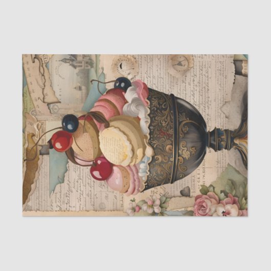 Yummy Sweets  Collage Decoupage Tissuepapier (Voorkant)