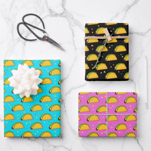 Yummy Taco Pattern Inpakpapier Vel (Voorkant)
