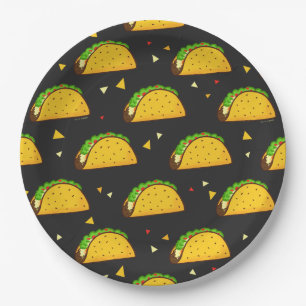 Yummy Taco Pattern Papieren Bordje