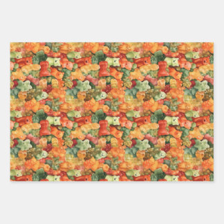Yummy Waterverf Gummy Beer Pattern Inpakpapier Vel