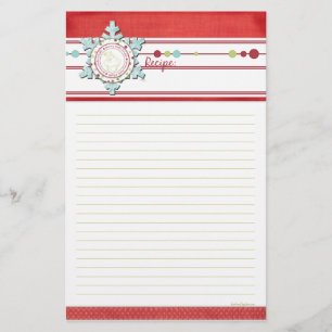 Yummy Winter Delights Recipe Stationery Briefpapier