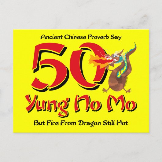 Yung No Mo 50th Birthday Postcard Invitation (Devant)