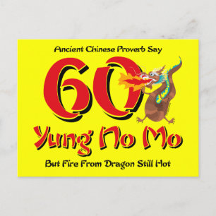 Yung No Mo 60e verjaardag Briefkaart Uitnodiging