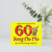 Yung No Mo 60th Birthday Postcard Invitation (Debout devant)