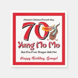 Yung No. Mo 70th Birthday Servetten