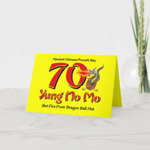 Yung No Mo 70th Verjaardag Kaart