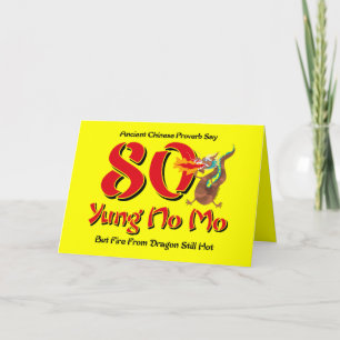 Yung No Mo 80th Verjaardag Kaart