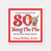 Yung No Mo 80th Verjaardag Servetten (Voorkant)