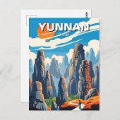 Yunnan Stone Forest China Briefkaart (Voorkant / Achterkant)