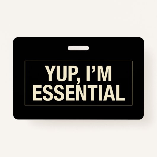 Yup Im Essential Badge (Voorkant)