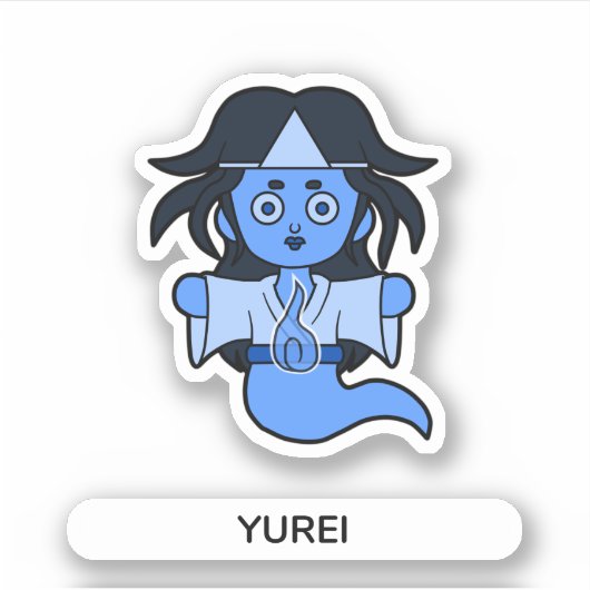 Yurei, Japanse geest Sticker (Voorkant)