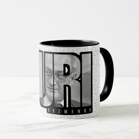 Yuri Bezmenov Cite Texte Café Mug (Devant droit)