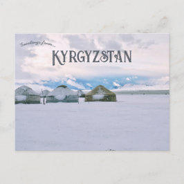 Yurt kamp van Sonkul Lake Kyrgyzstan Briefkaart