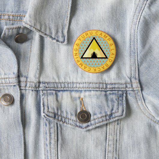 Yuru Camp Badge - relaxte camping Ronde Button 5,7 Cm (In situ)