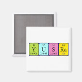 Yusra periodiek table name magnet magneet (Voorkant / Achterkant)