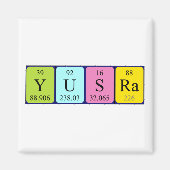 Yusra periodiek table name magnet magneet (Voorkant)