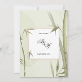 YUUP Bamboo bruiloft uitnodiging greenered themed (Voorkant)