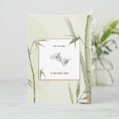 YUUP Bamboo faire-part de mariage thème de la verd (Debout devant)