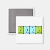 Yuuta periodiek table name magnet magneet (Voorkant / Achterkant)