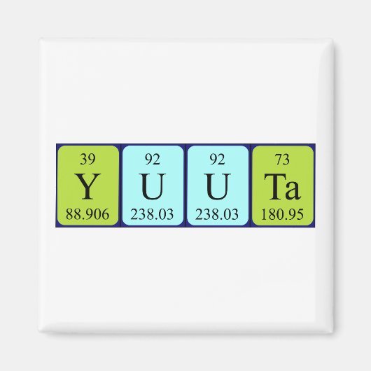 Yuuta periodiek table name magnet magneet (Voorkant)
