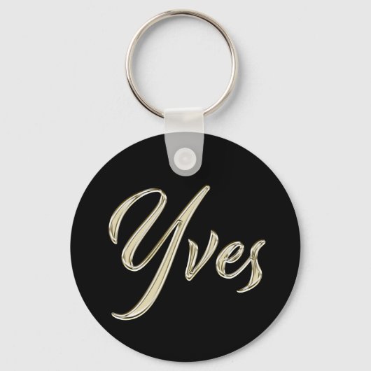 Yves Name whitegold Button Porte-clés (Recto)