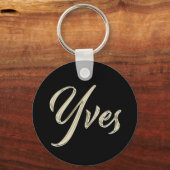 Yves Name whitegold Button Porte-clés (Recto)