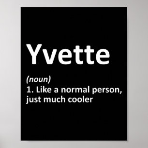 Yvette Definitie Persoonlijke Naam Grappige Verjaa Poster