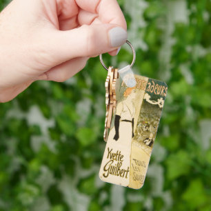 Yvette Guilbert door Theophile Alexandre Steinlen Sleutelhanger