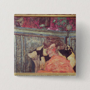 Yvonne Printemps en Sacha Guitry c.1912 Vierkante Button 5,1 Cm