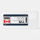 YVR Vancouver-boarding pass - Canada Ticket iPhone Hoesje (Achterkant horizontaal)