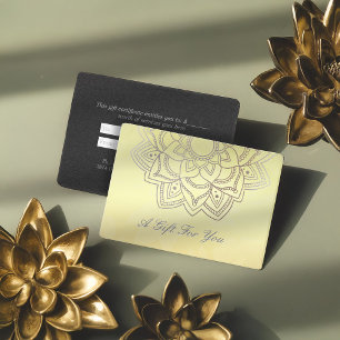 YY & Massage Gift Certificate Black Gold Mandala Kortingskaartje