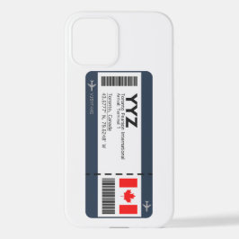 YYYZ Toronto Boarding Pass - Canada Ticket iPhone 12 Hoesje