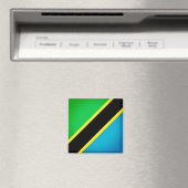 Z001 TANZANIA, Vlag, Afrika, Fridge Magneet (Insitu (Vaatwasser))