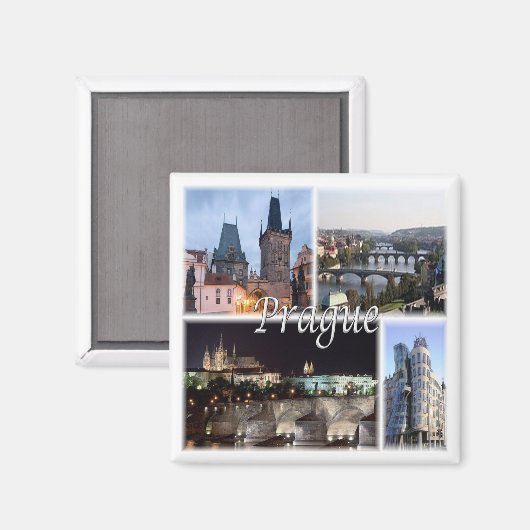 Z005 PRAGUE Tsjechië, Fridge Magneet (Voorkant / Achterkant)