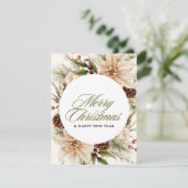 z100daysxmas,bos,bomen,aquarel bos,wandeling,h feestdagenkaart (Staand voorkant)