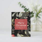 Z100Daysxmas, bos, waterverf bos, wandelen, h Feestdagenkaart (Staand voorkant)